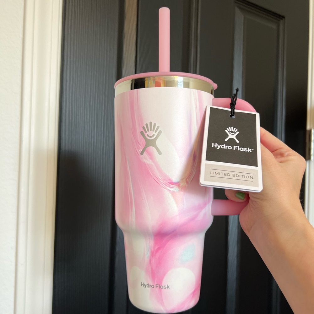 32 oz Travel Tumbler Hydro Flask Water Bottle Jelly Pink